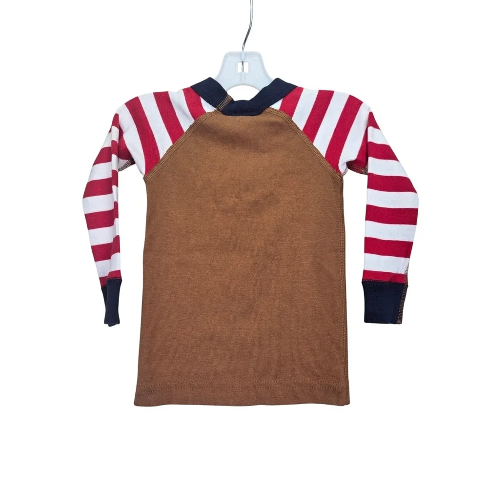 NWT Hanna Andersson Kids Reindeer Pajama‎ Top Size 2 Organic Cotton Christmas